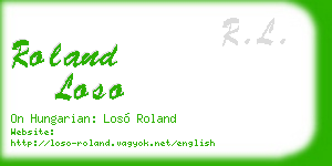 roland loso business card